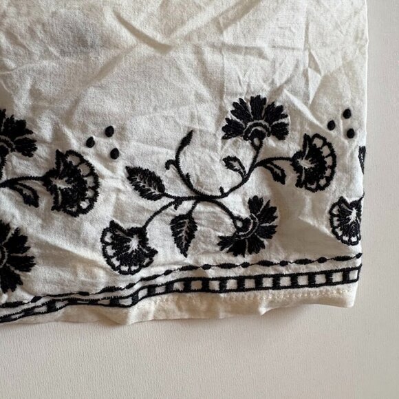 NWT Old Navy embroidered Mini Swing Dress Open Neck Cotton Flutter Empire Waist - Picture 8 of 15